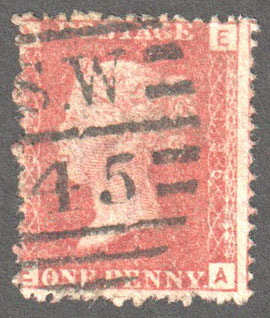 Great Britain Scott 33 Used Plate 196 - EA - Click Image to Close
